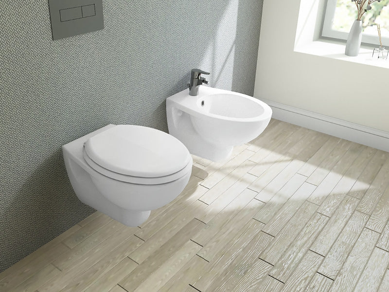 Lila Wall Hung Toilet With Soft Close Seat 018400-W