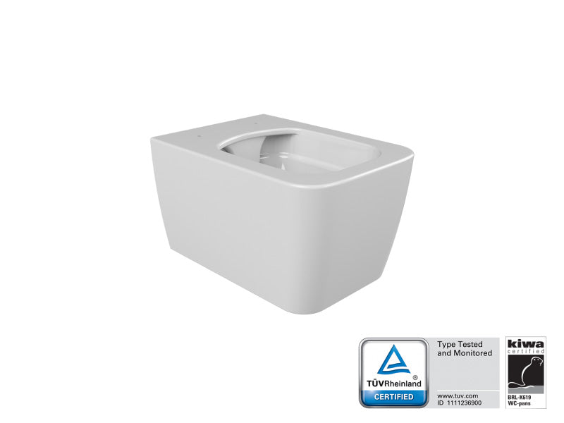 Hera Rimless Wall Hung Toilet With Soft Close Seat 019700-W
