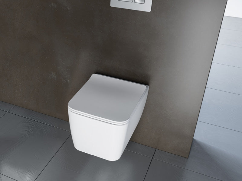 Hera Rimless Wall Hung Toilet With Soft Close Seat 019700-W