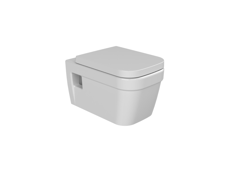 Noura Rimless Wall Hung Toilet With Soft Close Seat 019900-W