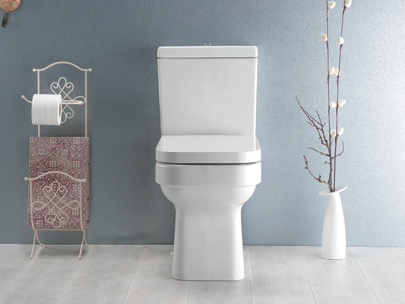 Noura Close Coupled BTW Toilet Integrated Bidet Faucet Cold Water With Soft Close Seat 028700-S-01
