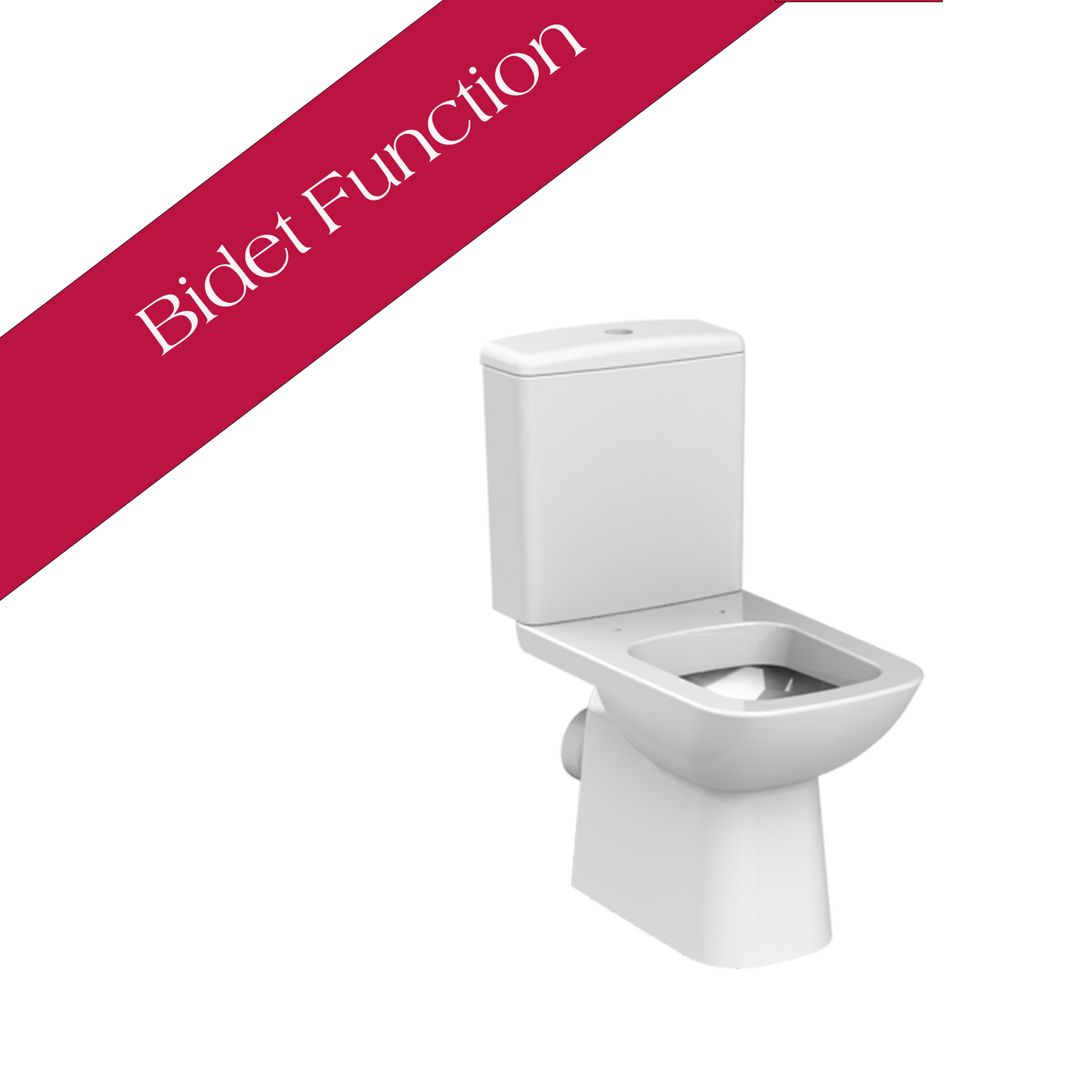 Duru Close Coupled Bidet Toilet With Soft Close Seat 028800-P-01