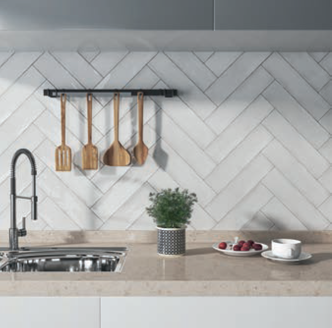 Teramoda Powder Gloss Hexagon Glazed Ceramic (Box)