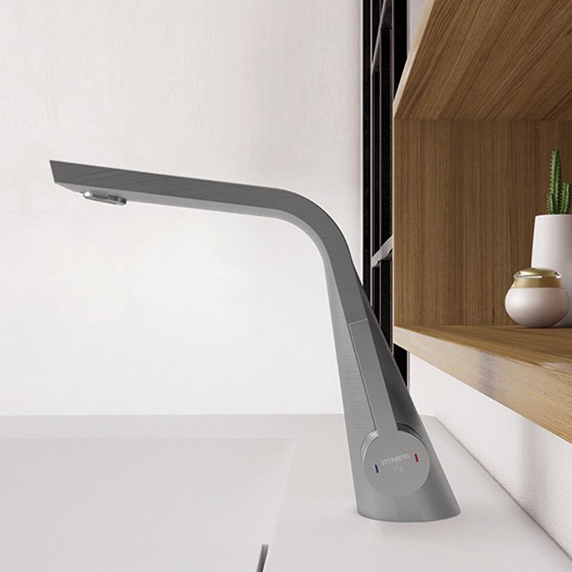 Single Lever Basin Mixer With Pop Up Waste Brushed Nickel Steinberg