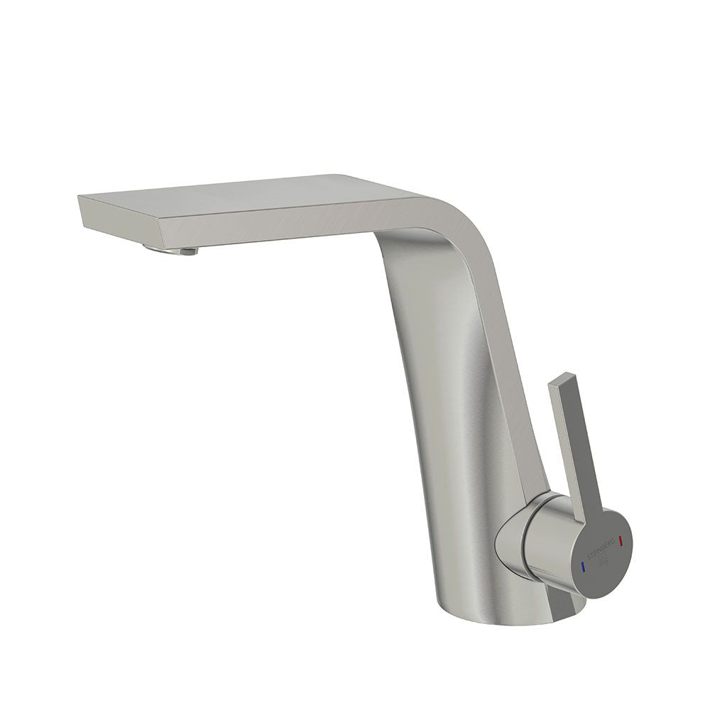 Single Lever Basin Mixer With Pop Up Waste Brushed Nickel Steinberg