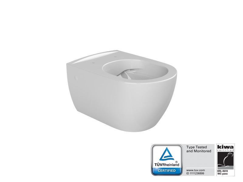 City Rimless Wall Hung Toilet With Soft Close Seat  019100-W