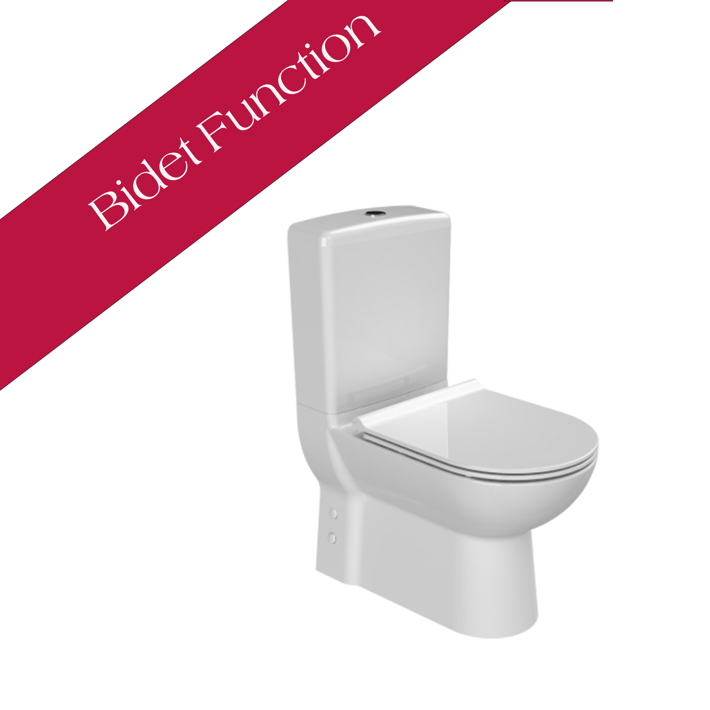 Bella Close Coupled BTW Bidet Toilet With Soft Close Seat 008800-P-01