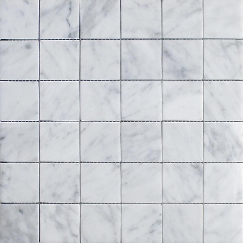 Carrara White Honed Marble Mosaic (m2)