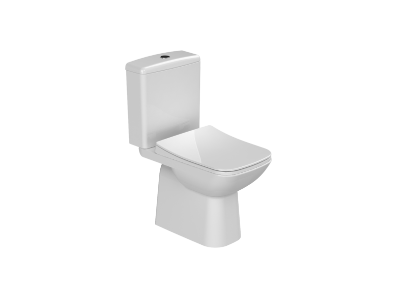 Duru Close Coupled Toilet With Soft Close Seat 028800-PW-01