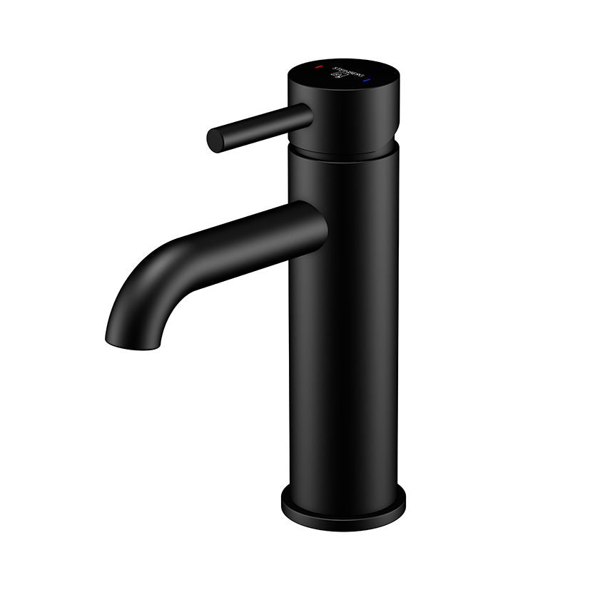 Single Lever Basin Mixer Without Pop Up Waste Black Steinberg