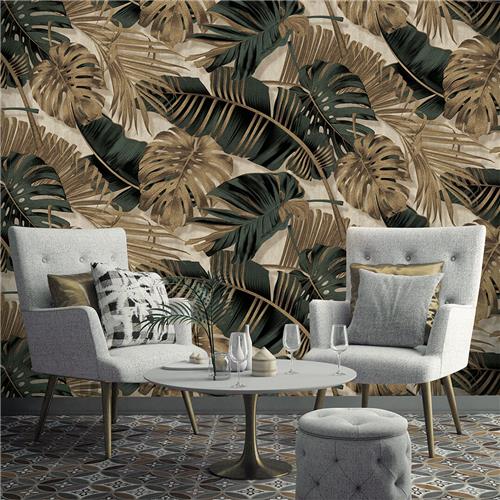 Natura Malibu Wallpaper Gold 10.65m2 Coverage